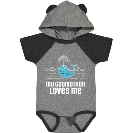 Inktastic My Godmother Loves Me Gift Baby Boy or Baby Girl Bodysuit