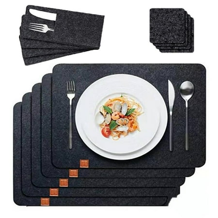 TOPOINT 12Pcs Rectangle Placemats Felt Place Mats Heat-Resistant Washable Placemat Non-Slip Absorbent Mat Set For Kitchen Dining Table
TOPOINT 12Pcs Rectangle Placemats Felt Place Mats Heat-Resistant Washable Placemat Non-Slip Absorbent Mat Set For Kitchen Dining Table