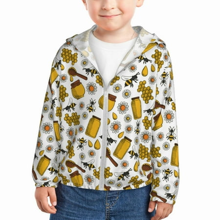 Gaeub Cute Bee Print Athletic Sun Protection Hoodie for Kids Long Sleeve Outdoor UV Shirt Running Fishing Top for Boys Girls-2 Years
Gaeub Cute Bee Print Athletic Sun Protection Hoodie for Kids Long Sleeve Outdoor UV Shirt Running Fishing Top for Boys Girls-2 Years