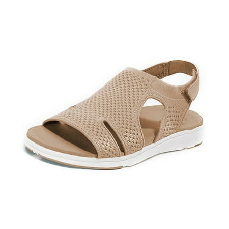 Women Summer Open Toe Sandals Knitting Surface Breathable Shoes Platform Beach Sandals Hook & Loop Closure for Daily New
Women Summer Open Toe Sandals Knitting Surface Breathable Shoes Platform Beach Sandals Hook & Loop Closure for Daily New