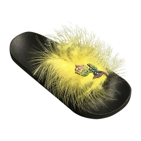 Hinvhai Womens Summer Shoes Clearance Women s Summer Fashion Plush Flowers Decoration Slippers Solid Color Flat Shoes Yellow 6.5(38)
Hinvhai Womens Summer Shoes Clearance Women s Summer Fashion Plush Flowers Decoration Slippers Solid Color Flat Shoes Yellow 6.5(38)