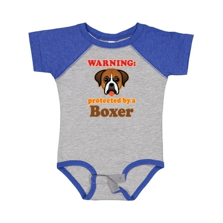 Inktastic Protected by a Boxer Dog Gift Baby Boy or Baby Girl Bodysuit