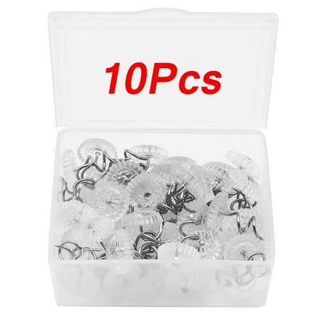 Drapery Hardware Upholstery Pins 10Pcs Clear Plastic Heads Nickel Plated Steel Pin
Drapery Hardware Upholstery Pins 10Pcs Clear Plastic Heads Nickel Plated Steel Pin