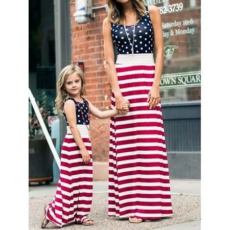 Kayotuas 4th of July American Flag Mommy and Me Stripe Stitching Beach Maxi Dresses
Kayotuas 4th of July American Flag Mommy and Me Stripe Stitching Beach Maxi Dresses