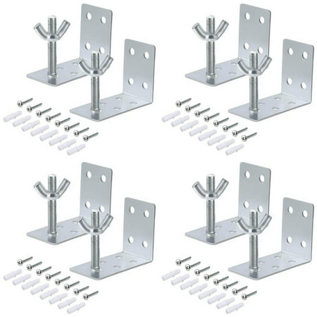 8-Pack Mounting L Brackets and Wing Nuts for Woven Wood or Bamboo Universal