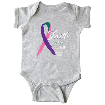 Inktastic Faith Over Fear Thyroid Cancer Awareness with Ribbon Gift Baby Boy or Baby Girl Bodysuit 
Inktastic Faith Over Fear Thyroid Cancer Awareness with Ribbon Gift Baby Boy or Baby Girl Bodysuit