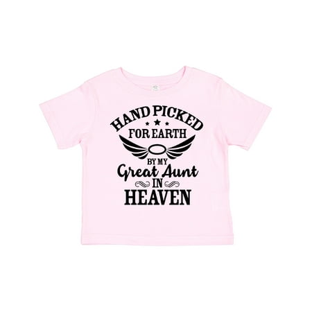 Inktastic Handpicked for Earth by My Great Aunt in Heaven Gift Toddler Boy or Toddler Girl T-Shirt
Inktastic Handpicked for Earth by My Great Aunt in Heaven Gift Toddler Boy or Toddler Girl T-Shirt