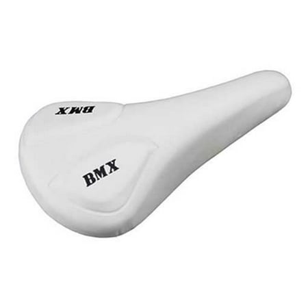 Vinyl BMX Bike Saddle, 10-1/4in L x 5-7/8in W, White