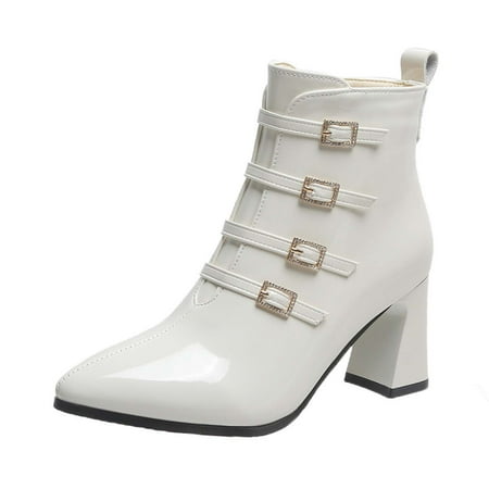 Gzztg Flats Shoes Women Autumn Fashion Ladies Pointed Toe Short High Heels Decorative Buckle Side For
Gzztg Flats Shoes Women Autumn Fashion Ladies Pointed Toe Short High Heels Decorative Buckle Side For