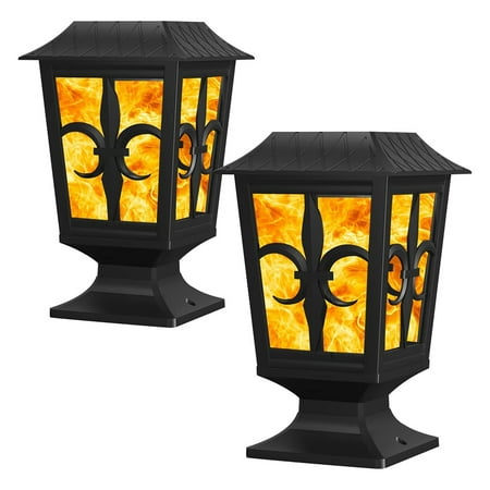2 Pack Solar Post Light Flickering Flame Post Cap LED Lamp for Outdoor Deck Fence 5X5 6X6 Post Top Garden Patio Yard
2 Pack Solar Post Light Flickering Flame Post Cap LED Lamp for Outdoor Deck Fence 5X5 6X6 Post Top Garden Patio Yard