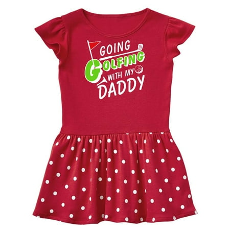 Inktastic Going Golfing with my Daddy- kids golf Gift Toddler Girl Dress
