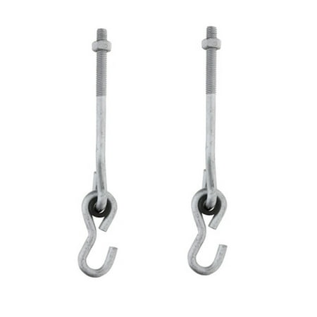 

2PC National Hardware National Hardware N422-584 S752-000 Galvanized Swing Hooks 5/16 Inch By 5-1/4 Inch Flat Eye Bolts 2 Pack