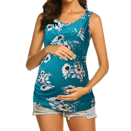 Womens Maternity Tops Floral Printed Breastfeeding Tank Top Shirt Double Layer Soft Sleeveless Pregnancy Clothes Maternity Tops
Womens Maternity Tops Floral Printed Breastfeeding Tank Top Shirt Double Layer Soft Sleeveless Pregnancy Clothes Maternity Tops