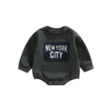 Sunisery Newborn Baby Boys Girls Clothes Letter Print Patchwork Long Sleeve Loose Sweatshirts Rompers Jumpsuits Gray 3-6 Months
Sunisery Newborn Baby Boys Girls Clothes Letter Print Patchwork Long Sleeve Loose Sweatshirts Rompers Jumpsuits Gray 3-6 Months