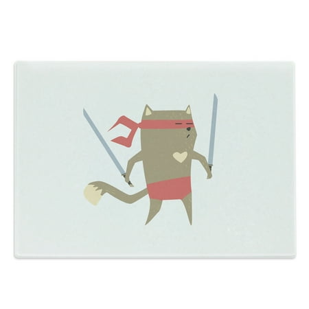 Japanese Cutting Board Crime Fighter Ninja Cat and Heart Cartoon Superpower Animal Fighter Funny Design Decorative Tempered Glass Cutting and Serving Board Large Size Red Brown by Ambesonne
Japanese Cutting Board Crime Fighter Ninja Cat and Heart Cartoon Superpower Animal Fighter Funny Design Decorative Tempered Glass Cutting and Serving Board Large Size Red Brown by Ambesonne
