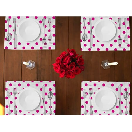 Polka Dots Print Cotton Dinner Table Placemats Holiday Home Decoration 13 x 19 (Pack of 4)
Polka Dots Print Cotton Dinner Table Placemats Holiday Home Decoration 13 x 19 (Pack of 4)