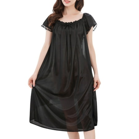 GENEMA Womens Summer Lace Ice Silk Nightdress Short Sleeve Loose Plus Size Nightgown XL
GENEMA Womens Summer Lace Ice Silk Nightdress Short Sleeve Loose Plus Size Nightgown XL