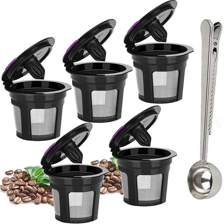 Reusable K Cups Refillable Coffee Filters for Keurig 2.0 and 1.0 and MINI PLUS Series Machines Universal Reusable Coffee Pods Coffee Scoop Funnel Stainless Steel Filter (Pack of 5),black
Reusable K Cups Refillable Coffee Filters for Keurig 2.0 and 1.0 and MINI PLUS Series Machines Universal Reusable Coffee Pods Coffee Scoop Funnel Stainless Steel Filter (Pack of 5),black
