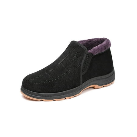 GENILU Men Comfort Boot Plush Lining Winter Shoes Round Toe Snow Boots Warm Slip On Loafers Outdoor Lightweight Mid Top Casual Shoe Black 7
GENILU Men Comfort Boot Plush Lining Winter Shoes Round Toe Snow Boots Warm Slip On Loafers Outdoor Lightweight Mid Top Casual Shoe Black 7