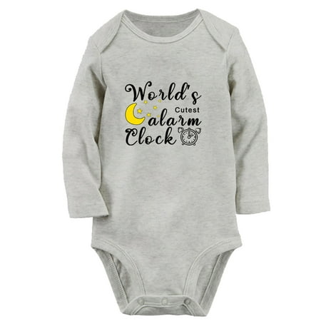 World s Cutest Alarm Clock Funny Rompers Newborn Baby Unisex Bodysuits Infant Jumpsuits Toddler 0-12 Months Kids Long Sleeves Oufits (Gray 0-6 Months)
World s Cutest Alarm Clock Funny Rompers Newborn Baby Unisex Bodysuits Infant Jumpsuits Toddler 0-12 Months Kids Long Sleeves Oufits (Gray 0-6 Months)
