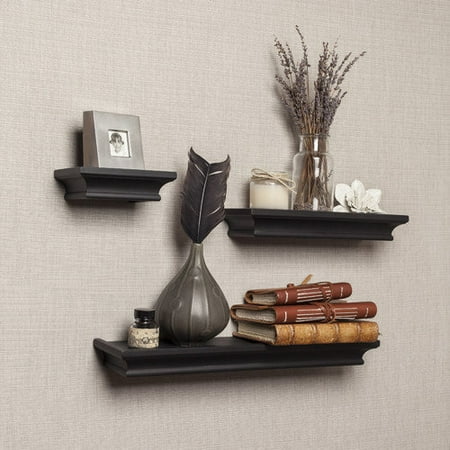 Danya B Cornice 3 Piece Ledge Floating Shelf Set