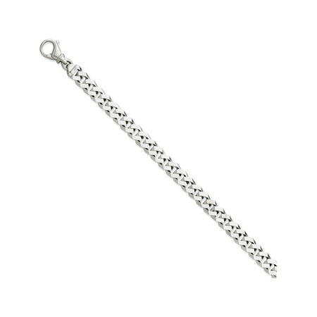 14k White Gold WG 7.85mm Polished Fancy Link Chain
