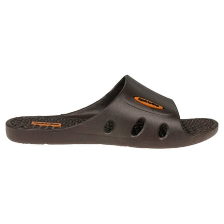 Shocked Soft Footbed Sport Slipper Slide Sandals Brown (Boys )