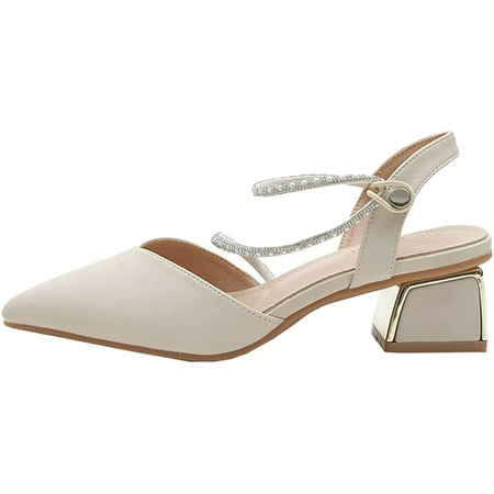 CoCopeaunts Women s Closed Toe Rhinstone Sandals Fashion Low Heel Slingback Sparking Pumps Heeled Prom Dress Shoes
CoCopeaunts Women s Closed Toe Rhinstone Sandals Fashion Low Heel Slingback Sparking Pumps Heeled Prom Dress Shoes