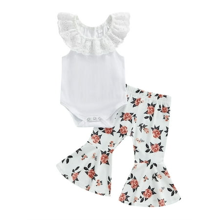 Infant Baby Girl Lace Ruffle Short Sleeve Romper Bodysuit Tops Flared Bell Bottom Pants Leggings Summer Outfits
Infant Baby Girl Lace Ruffle Short Sleeve Romper Bodysuit Tops Flared Bell Bottom Pants Leggings Summer Outfits