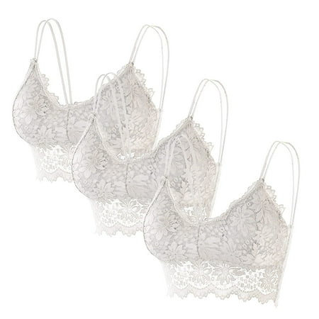 UoCefik Bralettes for Women Seamless Bandeau Floral Longline Lace Support Bra 3 Pack White XL
UoCefik Bralettes for Women Seamless Bandeau Floral Longline Lace Support Bra 3 Pack White XL