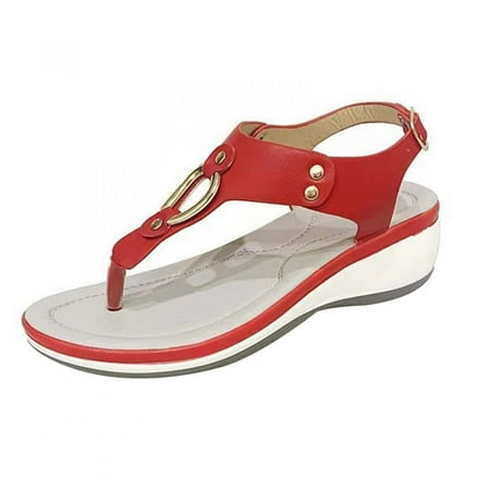 Homedles Sandals for Women- Gift for women Beach Open Toe Wedge Comfortable Casual Sandals for Women Red
Homedles Sandals for Women- Gift for women Beach Open Toe Wedge Comfortable Casual Sandals for Women Red