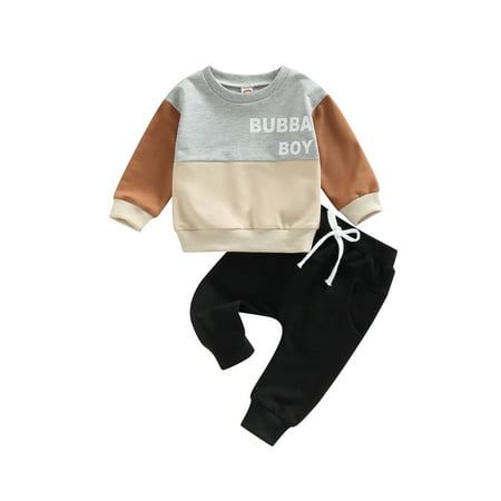 Bagilaanoe Toddler Baby Boy Long Pants Set Letter Print Long Sleeve Sweatshirt Pullover Tops + Drawstring Sweatpants 6M 12M 18M 24M 3T Kids Casual Sweatsuits
Bagilaanoe Toddler Baby Boy Long Pants Set Letter Print Long Sleeve Sweatshirt Pullover Tops + Drawstring Sweatpants 6M 12M 18M 24M 3T Kids Casual Sweatsuits