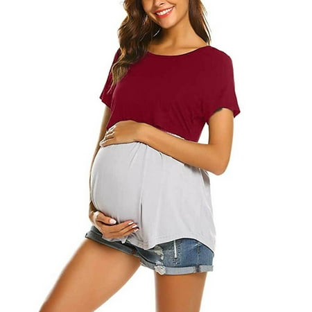 Fidelma Maternity Blouse Women Pregnant Maternity Breastfeeding Top T-Shirt Blouse Wine-XL
Fidelma Maternity Blouse Women Pregnant Maternity Breastfeeding Top T-Shirt Blouse Wine-XL