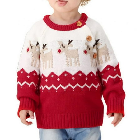 PATIO_PEACE_INC Christmas Baby Girls Boys Sweaters Coat Kids Knitting Pullovers Cartoon Sweaters 1-2 Years Red
PATIO_PEACE_INC Christmas Baby Girls Boys Sweaters Coat Kids Knitting Pullovers Cartoon Sweaters 1-2 Years Red