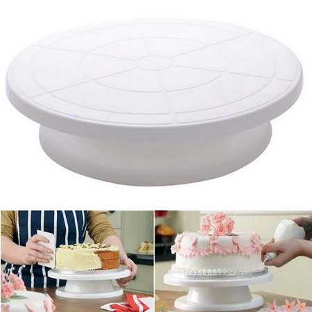 Manual-Operated Cake Revolving Cake Decorating Stand Rotating Turnable Cake Base Baking Tool