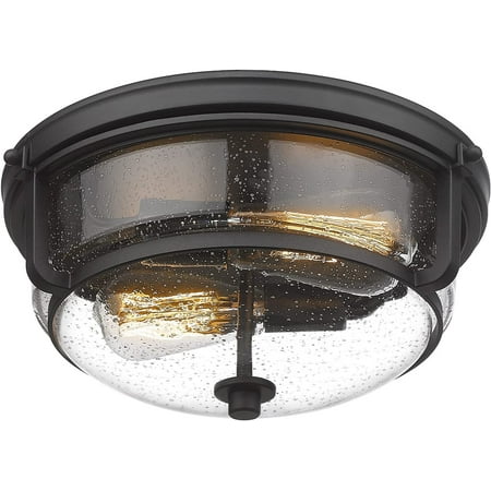 KUSONG 12 Inch Ceiling Light with Seeded Glass Shade - Indoor Outdoor Modern Flush Mount Ceiling Light Fixture Black Finish WE249F BK
KUSONG 12 Inch Ceiling Light with Seeded Glass Shade - Indoor Outdoor Modern Flush Mount Ceiling Light Fixture Black Finish WE249F BK