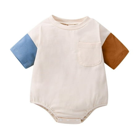 Baby Girls Bodysuits Boys Short Sleeve Patchwork Color Romper Bodysuit For Children Clothing
Baby Girls Bodysuits Boys Short Sleeve Patchwork Color Romper Bodysuit For Children Clothing