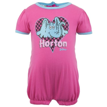 Dr. Seuss - Horton In Heart Infant Romper - 3-6 months