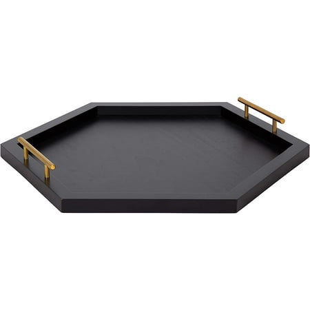 bzfwm Halsey Modern Glam Wooden Hexagon Decorative Tray for Home and Display 22x19 Black
bzfwm Halsey Modern Glam Wooden Hexagon Decorative Tray for Home and Display 22x19 Black