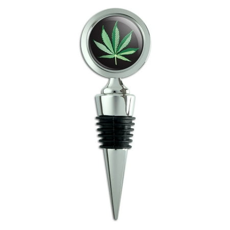Marijuana Pot Weed Leaf Bud Ganja Green Mary Jane on Black Wine Bottle Stopper
Marijuana Pot Weed Leaf Bud Ganja Green Mary Jane on Black Wine Bottle Stopper