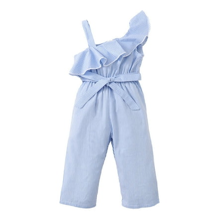 Toddler Baby Girls Clothes Baby Girls Overall Pants Sleeveless One-piece Jumpsuit Stripe Jumpsuit Blue 12-18 Months
Toddler Baby Girls Clothes Baby Girls Overall Pants Sleeveless One-piece Jumpsuit Stripe Jumpsuit Blue 12-18 Months