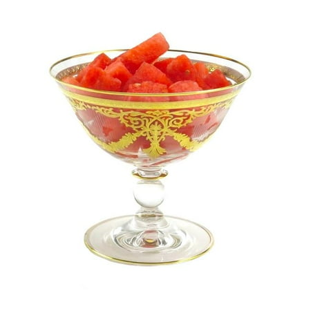4.5 x 5 in. Dessert Cup with 24K Gold Design