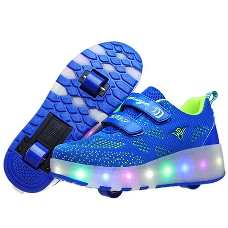 YAZI Kids Roller Shoes Boy Girl Sneakers with Wheels Become Sport Sneaker with Led for Christmas Birthday Children Show Gift
YAZI Kids Roller Shoes Boy Girl Sneakers with Wheels Become Sport Sneaker with Led for Christmas Birthday Children Show Gift