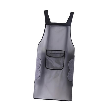 TPU Water Apron Oil Utility Apron for Dog Grooming Kitchen Cooking Black