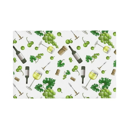 Placemats Set Of 4 / 6 Green Wine Print Placemats For Dining Table Indoor/Outdoors Heat Resistant Washable Placemats 18 X 12
Placemats Set Of 4 / 6 Green Wine Print Placemats For Dining Table Indoor/Outdoors Heat Resistant Washable Placemats 18 X 12