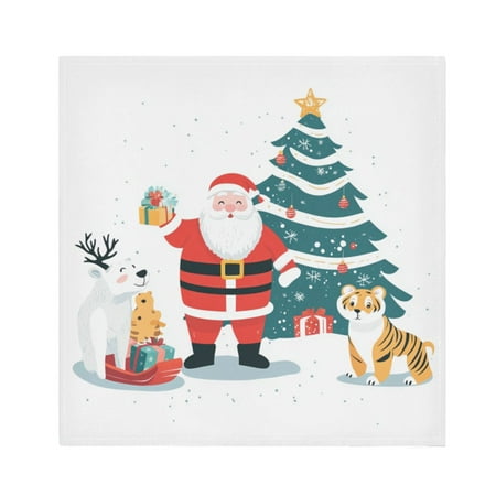 WOBOGO Santa Claus Cloth Napkins 4 Pieces Soft Elegant Touch Durable Absorbent Quick Drying for Elegant Dining
WOBOGO Santa Claus Cloth Napkins 4 Pieces Soft Elegant Touch Durable Absorbent Quick Drying for Elegant Dining