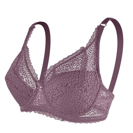TOWED22 Womens Wireless Bra Women s Front Closure Underwire Lightly Lined Jacquard Shaping Bra Purple
TOWED22 Womens Wireless Bra Women s Front Closure Underwire Lightly Lined Jacquard Shaping Bra Purple