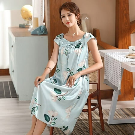 QWZNDZGR Hot Sale 4XL Faux Silk Elegant Female Sexy Spaghetti Strap Ladies Nightwear Dress for Womens Satin Nightgowns Night Sleepshirts
QWZNDZGR Hot Sale 4XL Faux Silk Elegant Female Sexy Spaghetti Strap Ladies Nightwear Dress for Womens Satin Nightgowns Night Sleepshirts