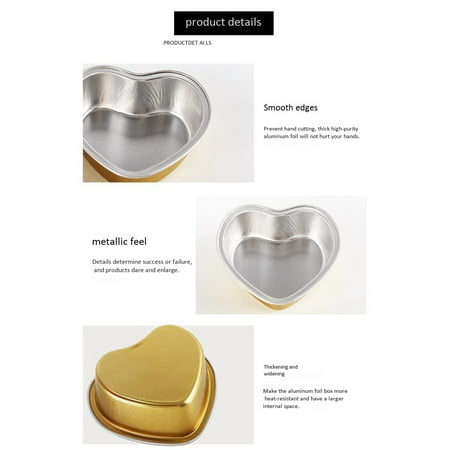 Disposable Cake Pudding Cup 50Pcs Net Baking Mold Mousse Cake Pudding Cup Dessert Box Heart Shape Baking-Resistant Aluminum Foil Cup
Disposable Cake Pudding Cup 50Pcs Net Baking Mold Mousse Cake Pudding Cup Dessert Box Heart Shape Baking-Resistant Aluminum Foil Cup