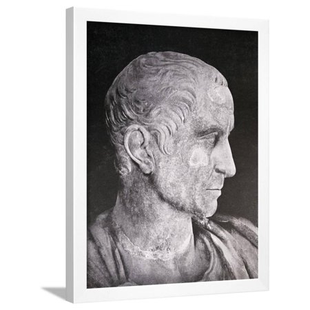 Bust of Julius Caesar Framed Print Wall Art